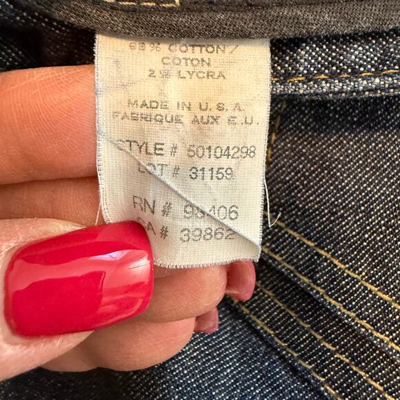 Women's Theory Blue Jean Denim Indigo A Line Skirt Size 8 - Picture 4 of 8